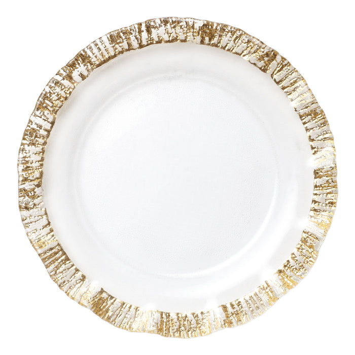 Rufolo Glass Gold Dinnerware - Set of 4