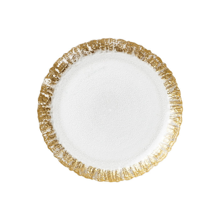 Rufolo Glass Gold Dinnerware - Set of 4