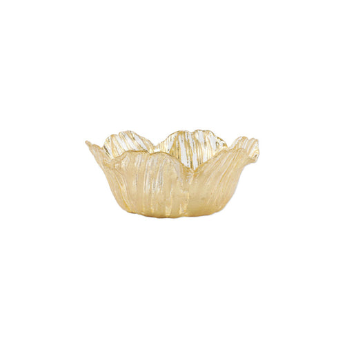 Rufolo Glass Gold Flower Small Bowl - Set of 4