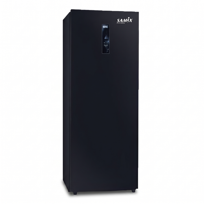 Samix Upright Freezer, Digital Touch, No Forst, 6Drawers, 205LIt, Black Glass
