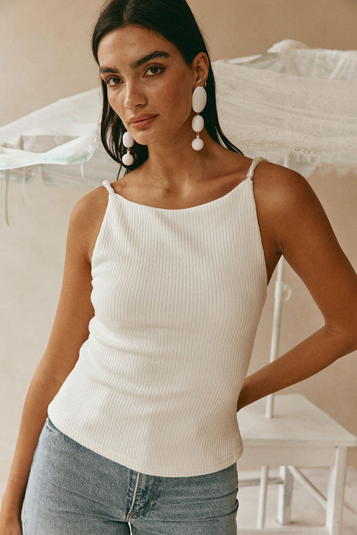 SAMPLE-Illaria Top - White Bead