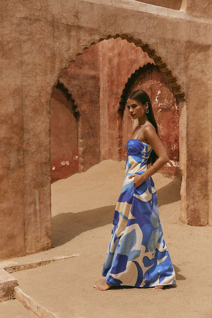 SAMPLE-Tasmin Dress - Valley Blue