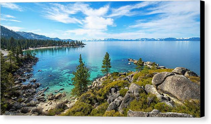 Sand Harbor Panoramic lookout - Canvas Print