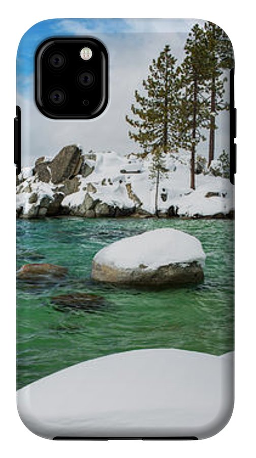 Sand Harbor Winter Panorama By Brad Scott - Phone Case