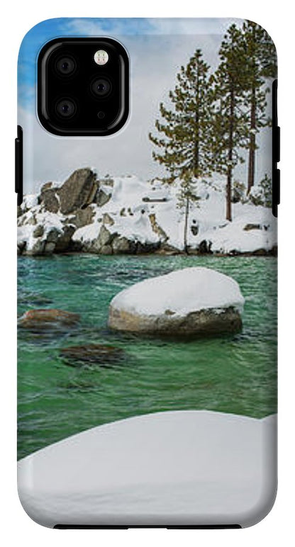 Sand Harbor Winter Panorama By Brad Scott - Phone Case
