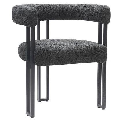 Scarlet Dining Chair - Boucle - Windsorchrome