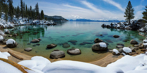 Secret Cove Winter Panorama By Brad Scott - Art Print