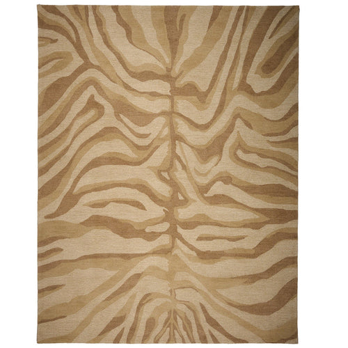 Serengeti-Zebra Beige Hand Tufted Rug Rectangle image