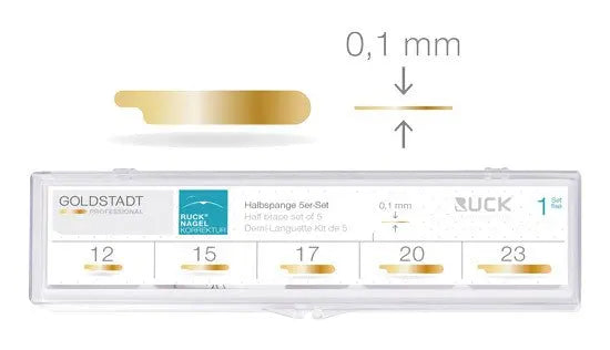 Set of 50 adhesive tabs - Simple hook model - Mix of 5 sizes - Goldstadt - Ruck