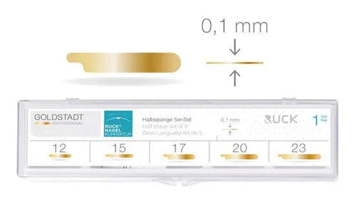 Set of 50 adhesive tabs - Simple hook model - Mix of 5 sizes - Goldstadt - Ruck