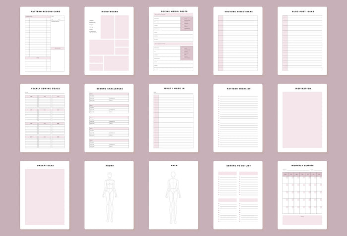 Ladystrategist Sewing Planner Canva Template instagram canva templates social media templates etsy free canva templates