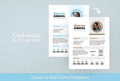 Ladystrategist Sharon Media Kit Canva Template for Influencers instagram canva templates social media templates etsy free canva templates