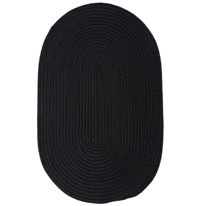 Shoreline Black Braided Rug Oval image