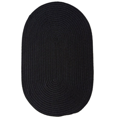 Shoreline Black Braided Rug Oval image