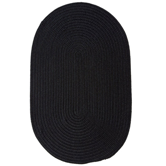 Shoreline Black Braided Rug Oval image
