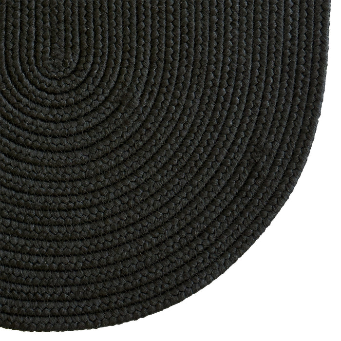 Shoreline Black Braided Rug Oval image