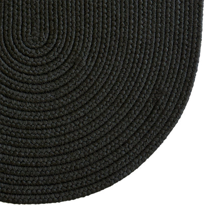 Shoreline Black Braided Rug Oval image