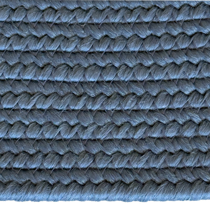 Shoreline Ocean Blue Braided Rug Oval image