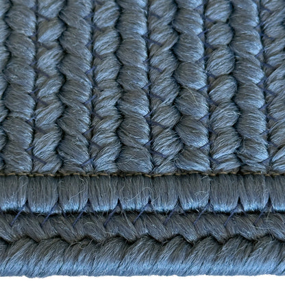 Shoreline Ocean Blue Braided Rug Cross Sewn Rectangle image