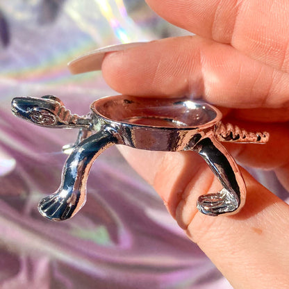 Silver Turtle Sphere Stand
