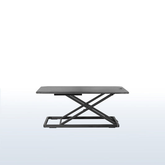 Heavy-duty height adjustable desk converter monitor riser.