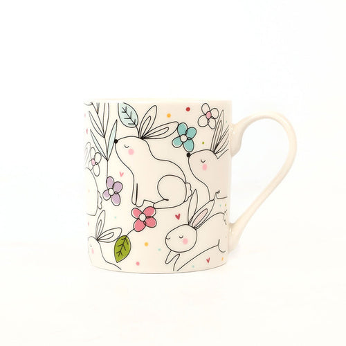 Small Bone China Mug - Bunnies