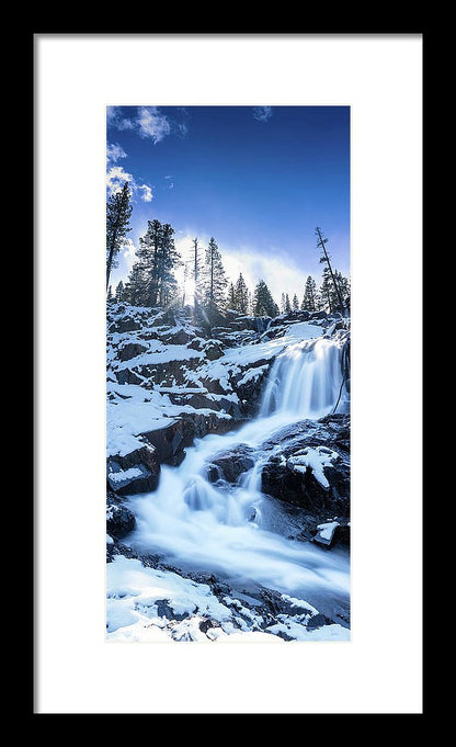 Snowy Falls By Brad Scott - Framed Print