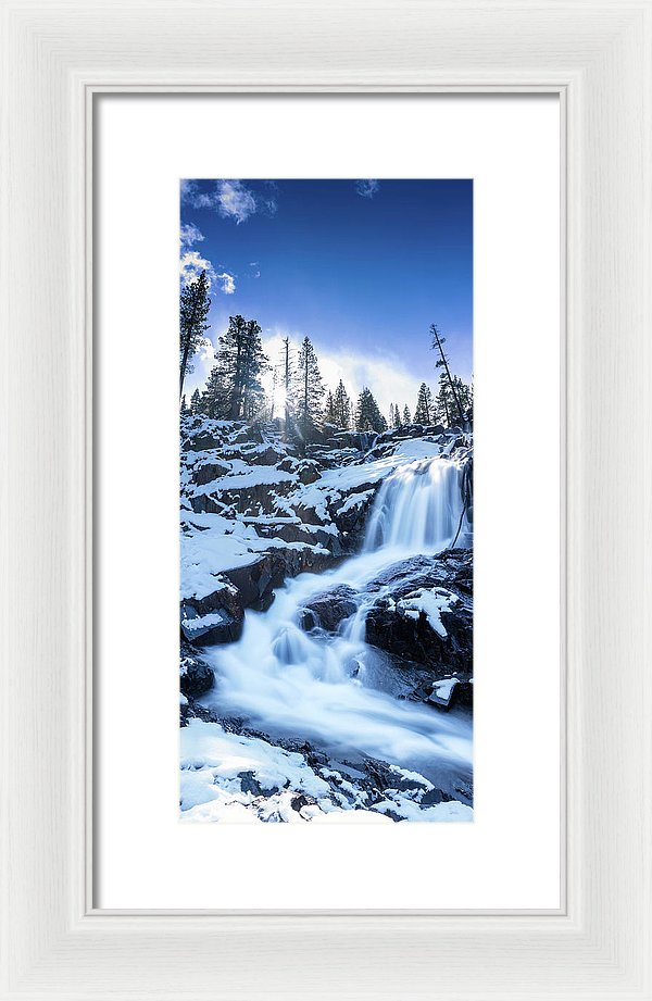 Snowy Falls By Brad Scott - Framed Print