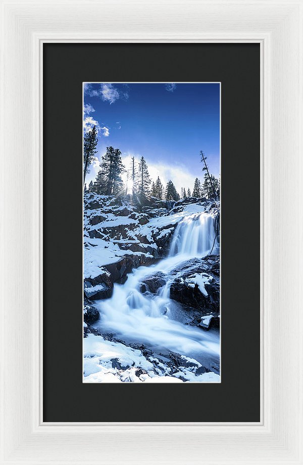 Snowy Falls By Brad Scott - Framed Print