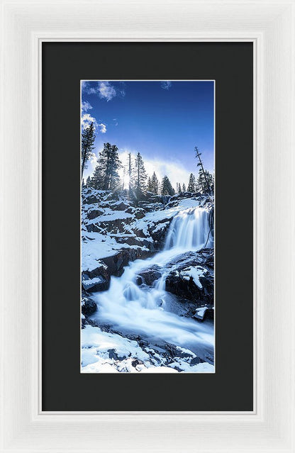 Snowy Falls By Brad Scott - Framed Print