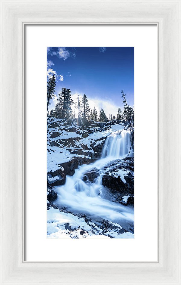 Snowy Falls By Brad Scott - Framed Print