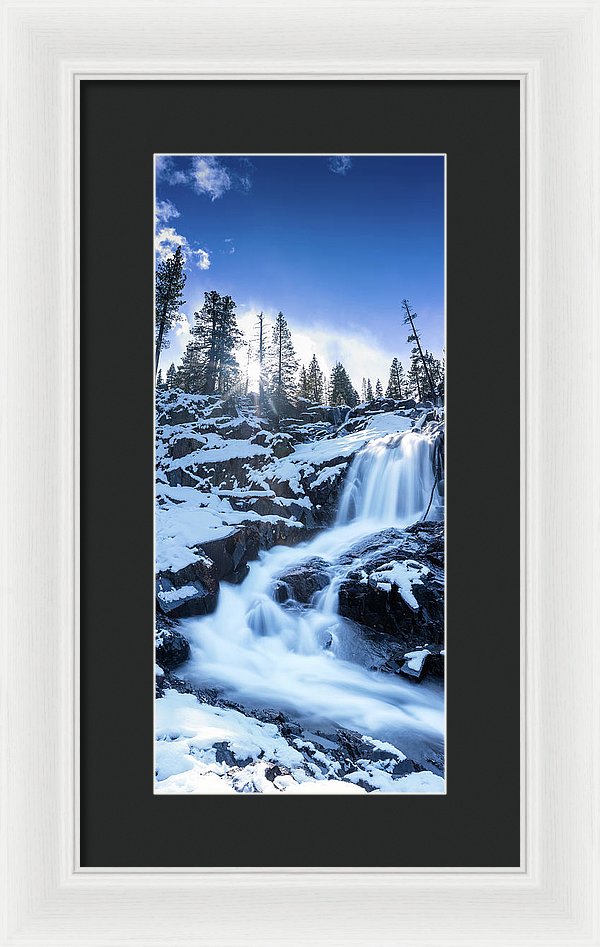 Snowy Falls By Brad Scott - Framed Print
