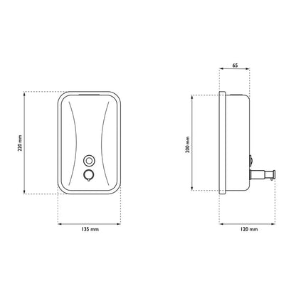 Soap dispenser - 1L - Stainless steel