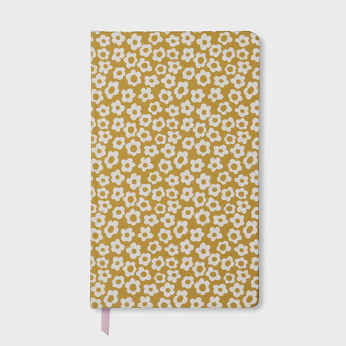 Soft Touch Journal - Ochre Groovy Floral