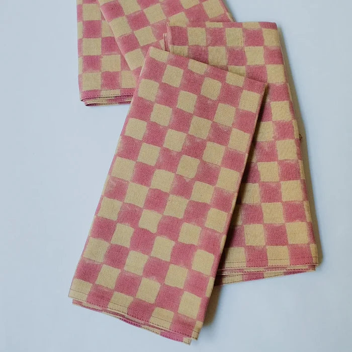 Soil to Studio MAHI Block Printed Table Napkins - Set of 4