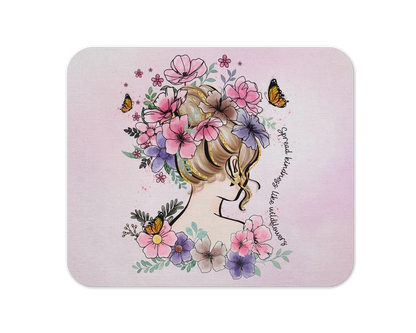 Spread Kindness Like Wildflowers Mouse Pad/ Motivational | Mouse Pad