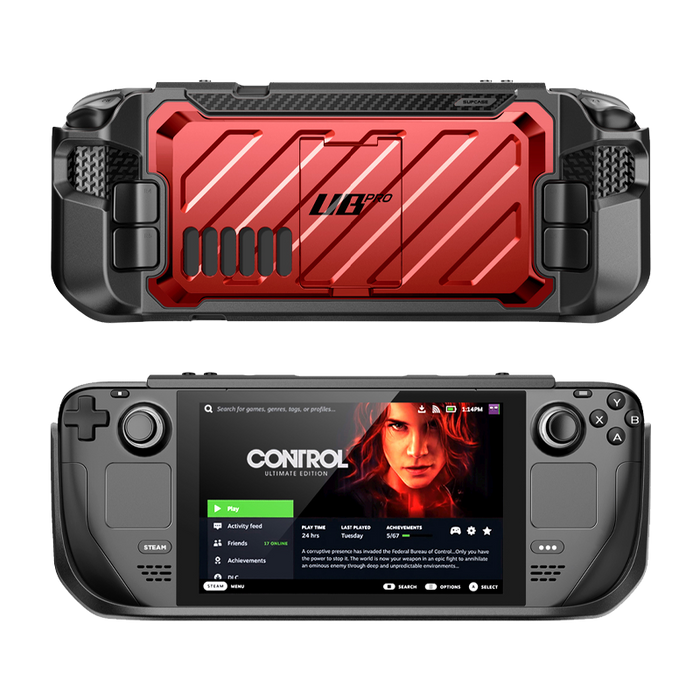 Steam Deck Unicorn Beetle PRO Rugged Kickstand Case-Metallic Red