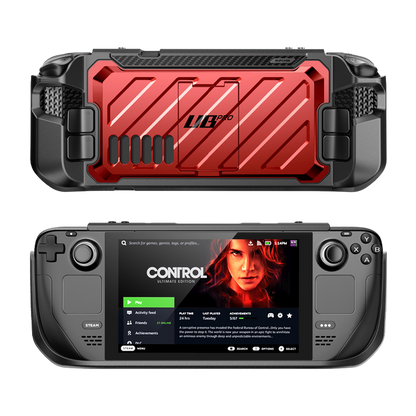 Steam Deck Unicorn Beetle PRO Rugged Kickstand Case-Metallic Red