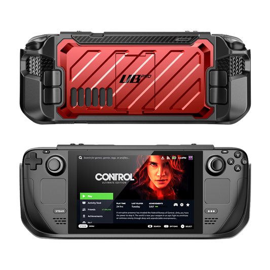 Steam Deck Unicorn Beetle PRO Rugged Kickstand Case-Metallic Red