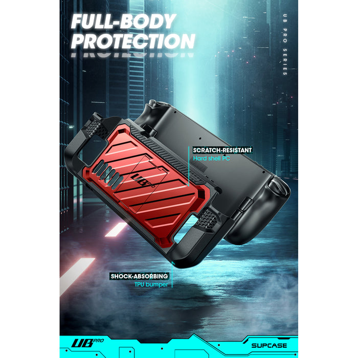 Steam Deck Unicorn Beetle PRO Rugged Kickstand Case-Metallic Red