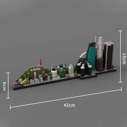 Street Scene MOC Los Angeles City Skyline Klemmbausteine - LesDiy - Klemmbausteine
