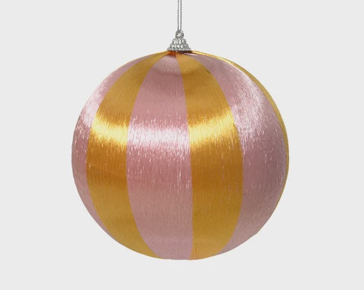 Striped Foam Bauble - Yellow