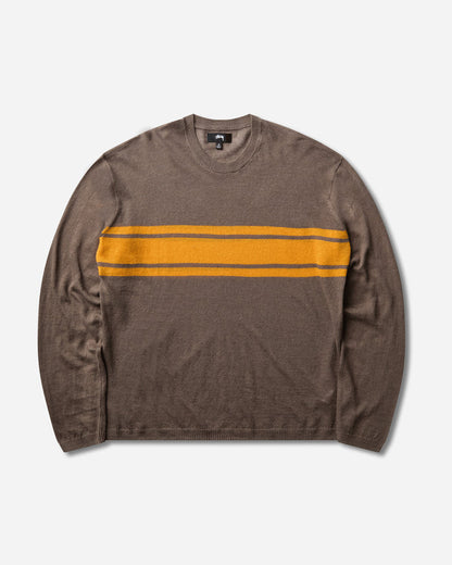 Stüssy Striped Long Sleeve Sweater Brown Knitwears Sweaters 117297SJ 1001