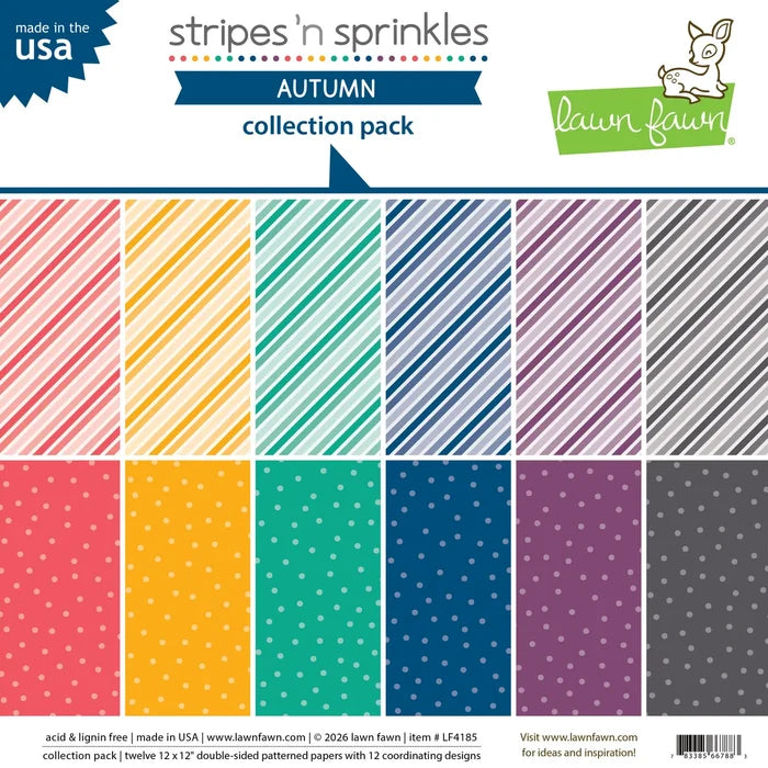 Stripes N Sprinkles Autumn 12x12 Collection Pack (Lawn Fawn)