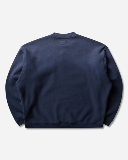 Stüssy Sun Faded Oversized Crew Navy Sweatshirts Crewneck 118525SJ 0806