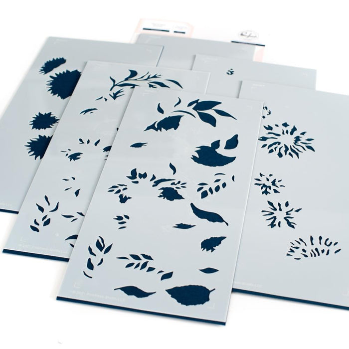 sunflowers stencil set by pinkfresh