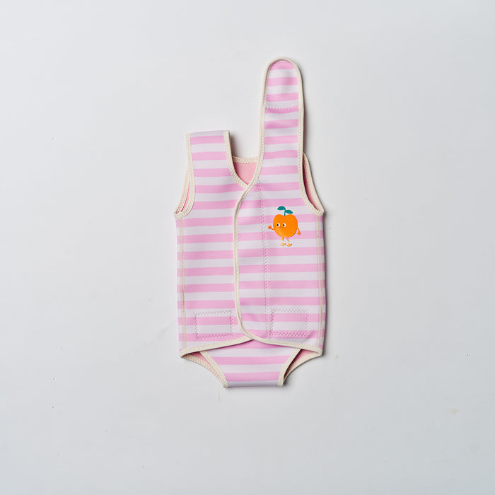 Sunnylife – Baby Wetsuit – Poppy the Peach Pink Stripe - Mabel & Fox
