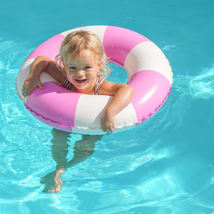 Sunnylife – Mini Tube Pool Ring – Zest Magenta Stripe - Mabel & Fox