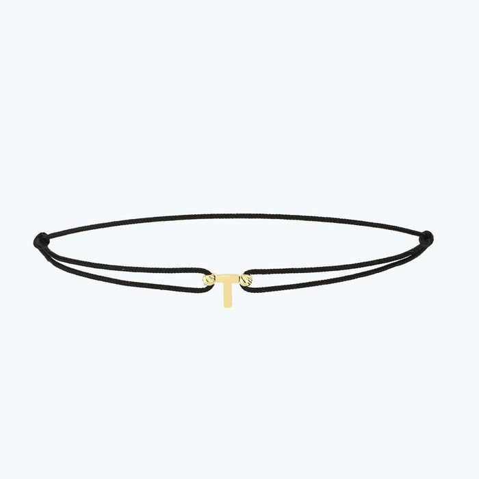 T-Armband mit goldener Schnur