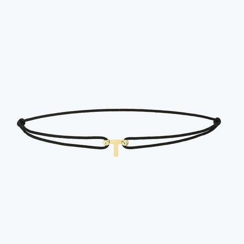 T-Armband mit goldener Schnur